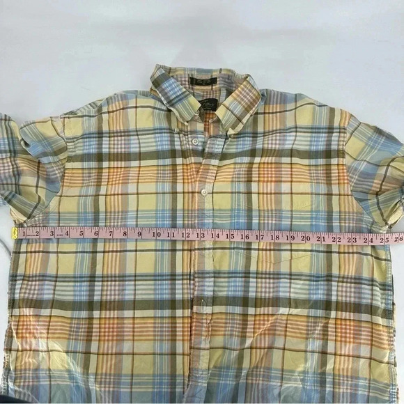 Orvis Signature heavyweight cotton plaid button down shirt - Picture 4 of 8